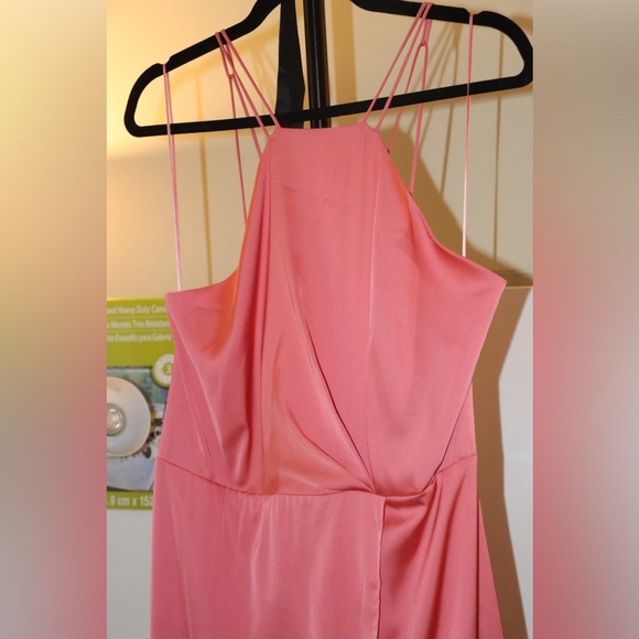 NWOT Reiss Halter Neck Dress Coral Pink Size 12 - Picture 12 of 12